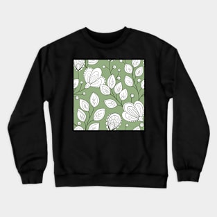 Spring Pattern with Floral Motifs Crewneck Sweatshirt